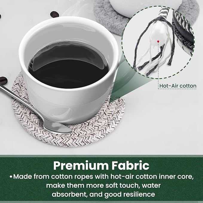 Drink Coasters with Holder, Tabletop Protection, Home Decor, - Image 3