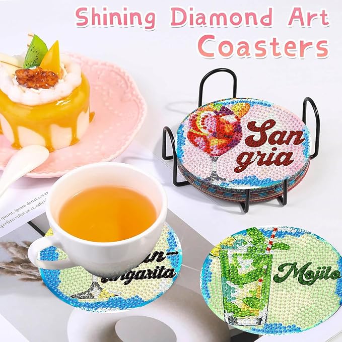 Benjenes 8PCS Diamond Art Coasters Kit - Image 6