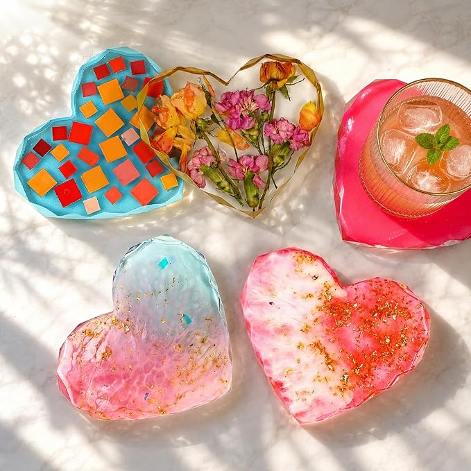 Resin Coaster Molds, Photo Frame, Wedding Valentines Mom Gift, Cup Mat Decor - Image 2