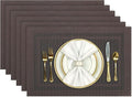 Aofmee Placemats Set of 6, Washable PVC Place Mats, Heat Resistant Non-Slip by Aofmee