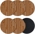 Vintage Brown Coasters Set of 6 Absorbent Coasters by Unknown