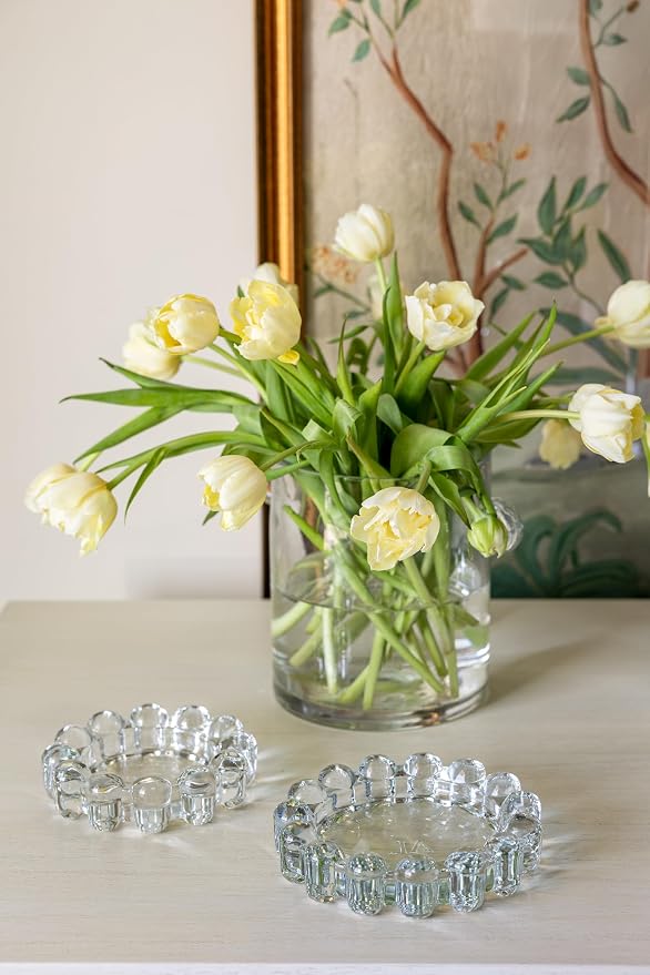 Home Collection Original Amber Glass Large Bubble Candle Dish | Votive and - Image 8