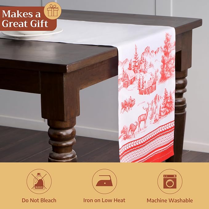 Maison d' Hermine Table Runner 100% Cotton 14.50" x 72" | Table Runners 72 - Image 5