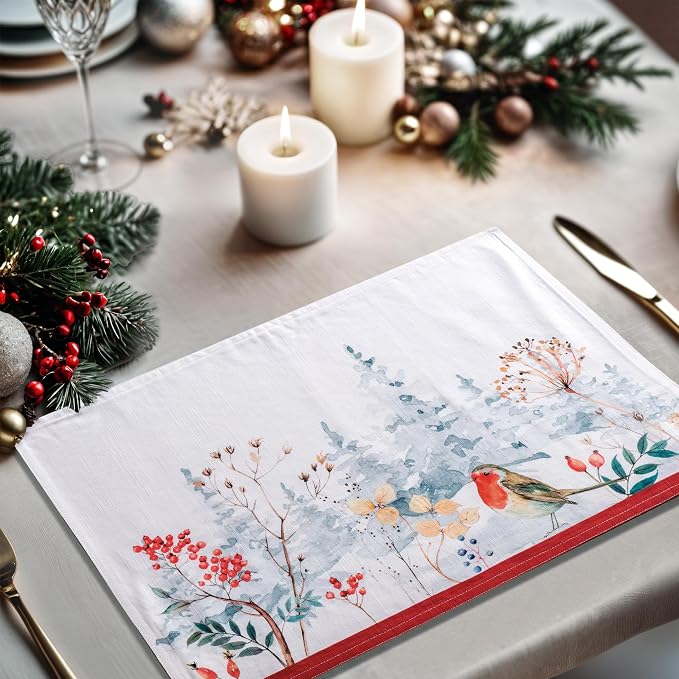 Maison d' Hermine Placemats Set of 4 Reusable 100% Cotton | Cloth Place Mats - Image 5