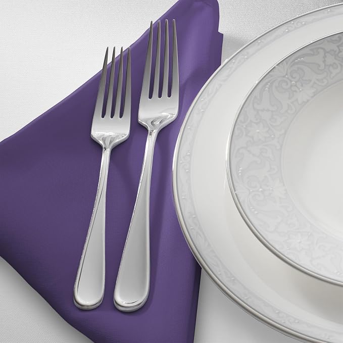 Lann's Linens Set of 144 Cloth Dinner Napkins, 20-inch Polyester Napkins - Image 2