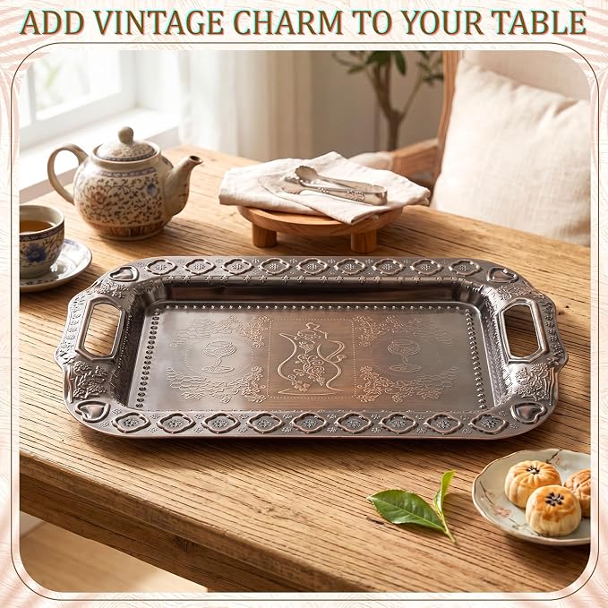 3 Pack Metal Serving Trays - Image 6