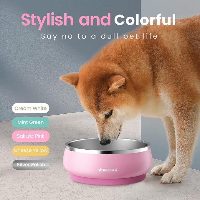 Pawaii Dog Bowl, 34 oz Stainless Steel Food and Water Bowl, ID Tag, 1 Pack | - Image 6