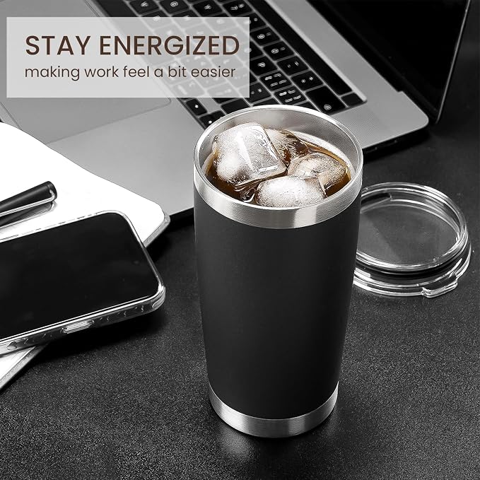 MEWAY 20oz Tumbler Cup Double Wall Vacuum Insulated Travel Mug Bulk, Stainless - Image 4