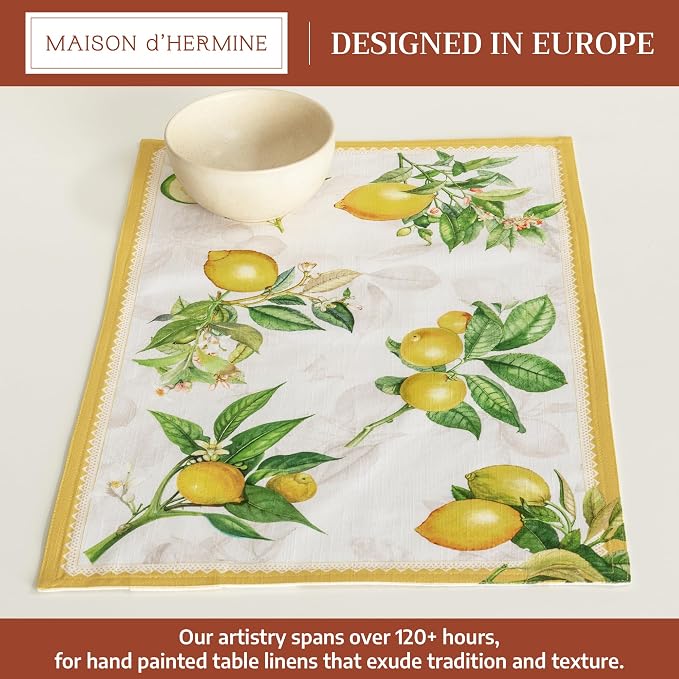 Maison d' Hermine Placemats Set of 4 Reusable 100% Cotton | Cloth Place Mats - Image 2