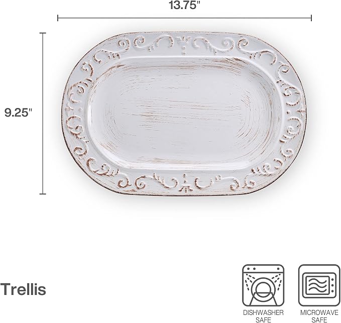 Pfaltzgraff Trellis Serving Platter, 13.75 inch - Image 5
