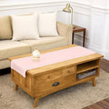 Solino Home 100% Pure Linen Table Runner Pink, Classic Hemstitch 14 x 48 in | by SolinoHome