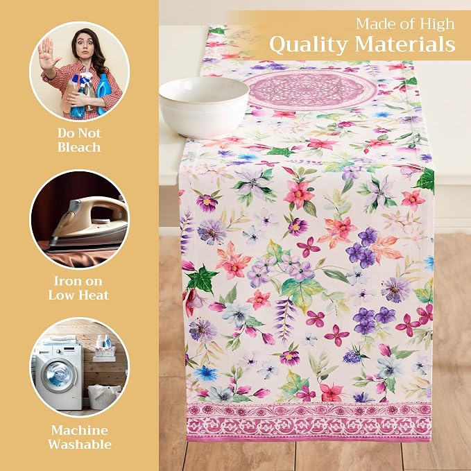 Maison d' Hermine Table Runner 100% Cotton 14.50" x 108" | Table Runners 108 - Image 3