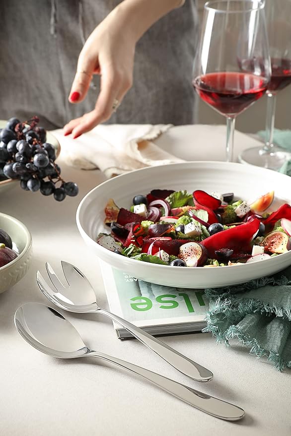 Serving Utensil Set – 18/10 Stainless Steel Serving Spoons, Salad Servers - Image 5