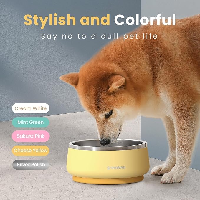 Pawaii Dog Bowl, 68 oz Stainless Steel Food and Water Bowl, ID Tag, 1 Pack | - Image 6