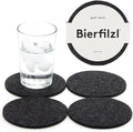 Graf Lantz - Bierfilzl Merino Wool Round Coasters Set of 4 - Charcoal - Absorbs by GrafLantz