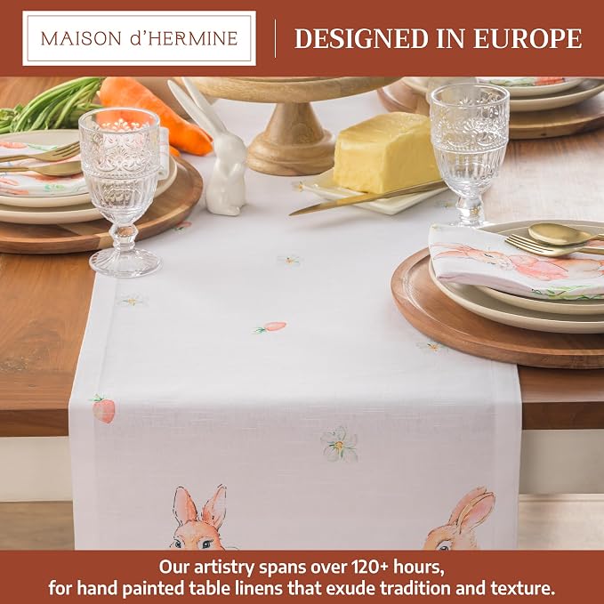 Maison d' Hermine Table Runner 100% Cotton 14.50" x 108" | Table Runners 108 - Image 2