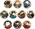 10pcs Coasters for Drinks Cute Samurai Cat Absorbent Coasters Set Round by Unknown