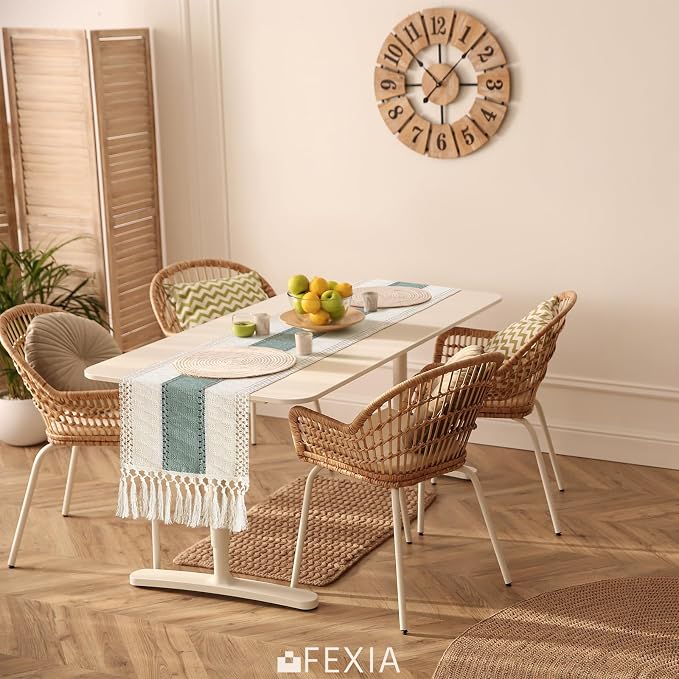 Boho Table Runner for Home Decor 12x48 Sage Green Fall Decorations | 48 Inches - Image 7