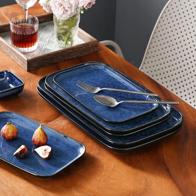 vancasso Stern Serving Platters Set of 3, 15/13/ 11 Inches Rectangular Serving - Image 7