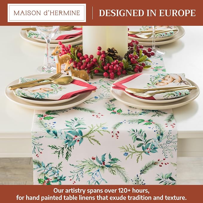 Maison d' Hermine Table Runner 100% Cotton 14.50" x 72" | Table Runners 72 - Image 2