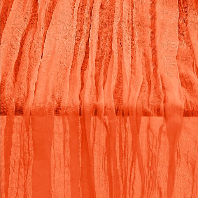 6 Pack Orange Cheesecloth Table Runner 35x120 Inch 10Ft Rustic Gauze Cheese - Image 5