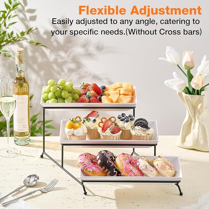 Mfacoy 3 Tier Serving Tray Set, Reusable Serving Tray - Image 5