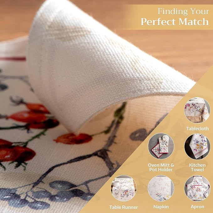 Maison d' Hermine Placemats Set of 4 Reusable 100% Cotton | Cloth Place Mats - Image 5