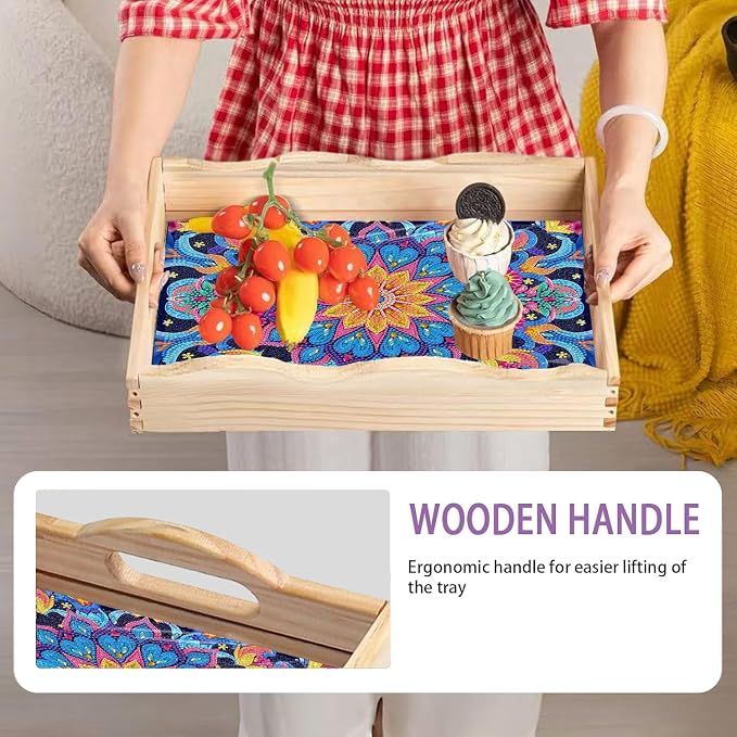 EWJRNSF Diamond Art Kits for Adults Wooden Serving Trays - Image 6
