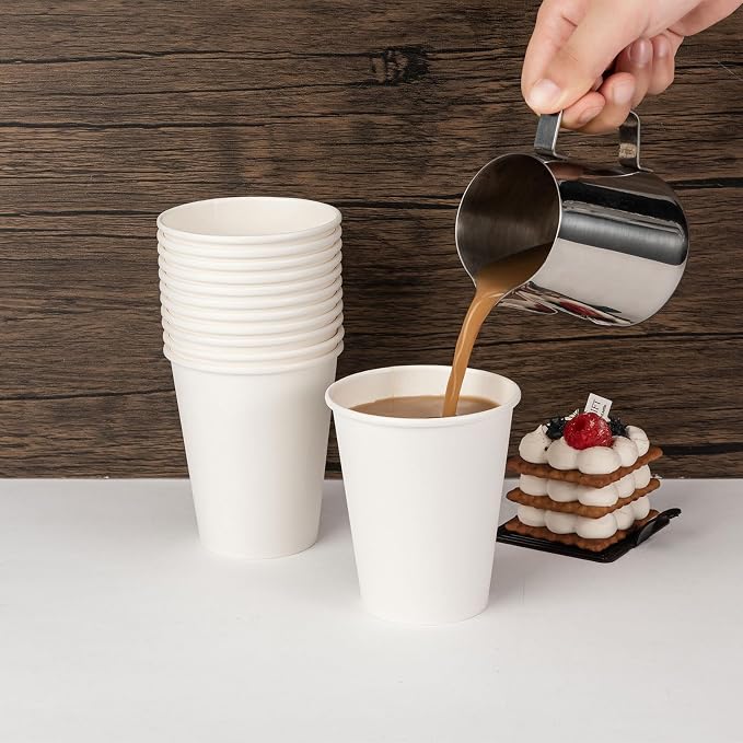 METAPRINT Disposable Paper Cups 12 oz, 12 oz Paper Coffee Cups, Thickened Design - Image 7
