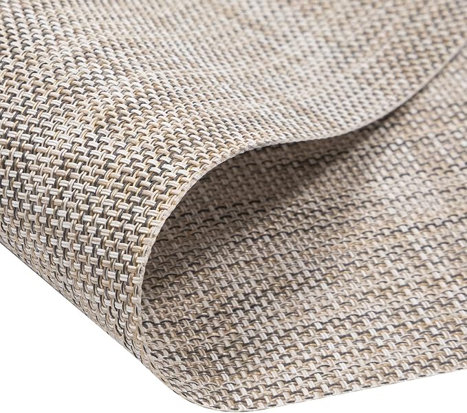 SHACOS Wedge Placemats Set of 8 Woven Vinyl Placemats - Image 6