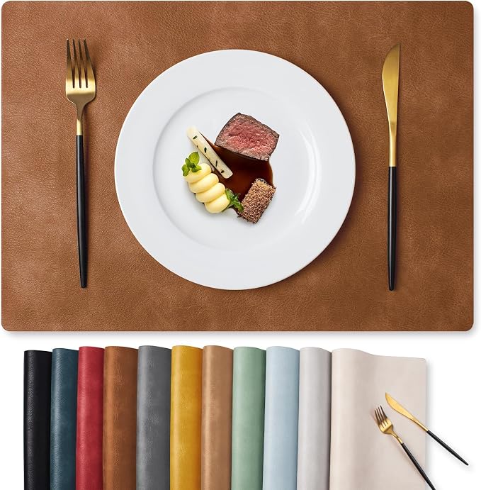 MOSAYT Vinyl Placemats Set of 6-12 X 17 Inch by MOSAYT