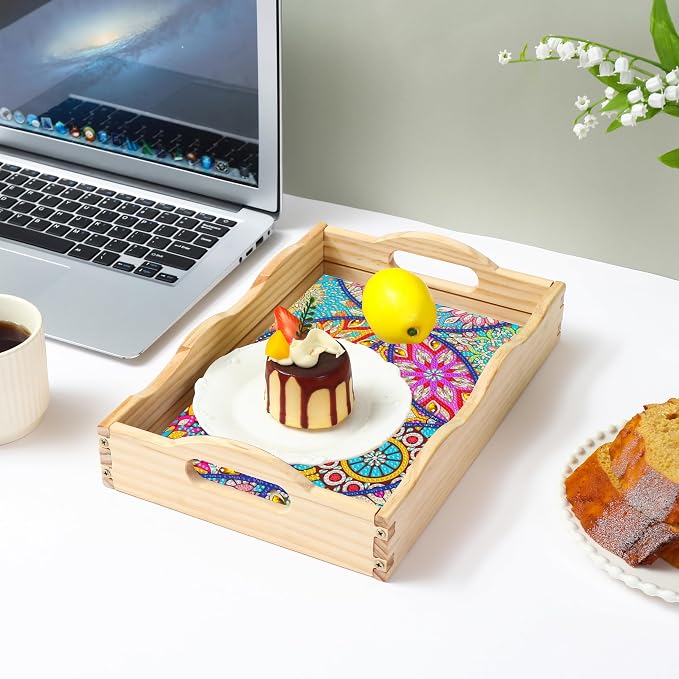EWJRNSF Diamond Art Kits for Adults Wooden Serving Trays - Image 7
