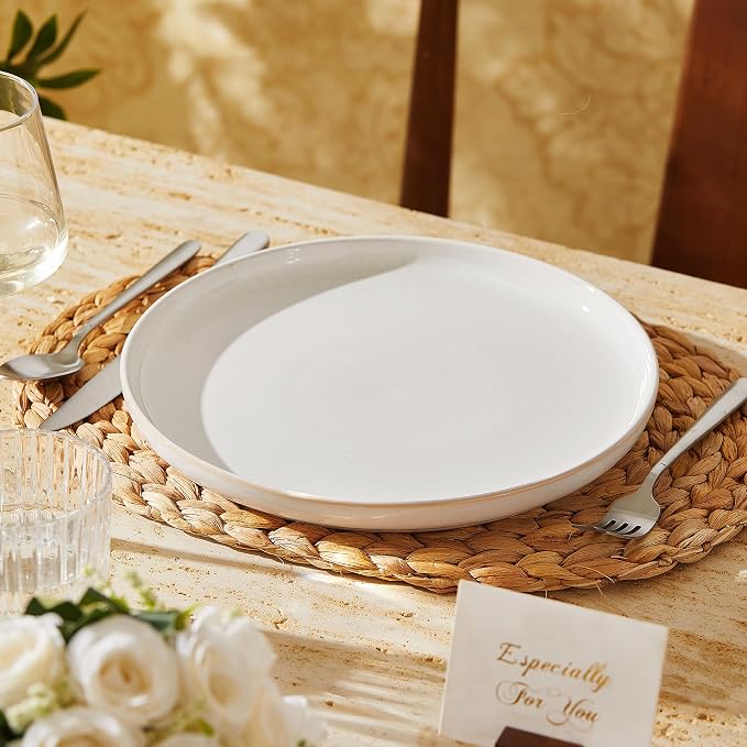 Junko Flat Dinner Plate Set of 4, 10.8 inch - Image 4