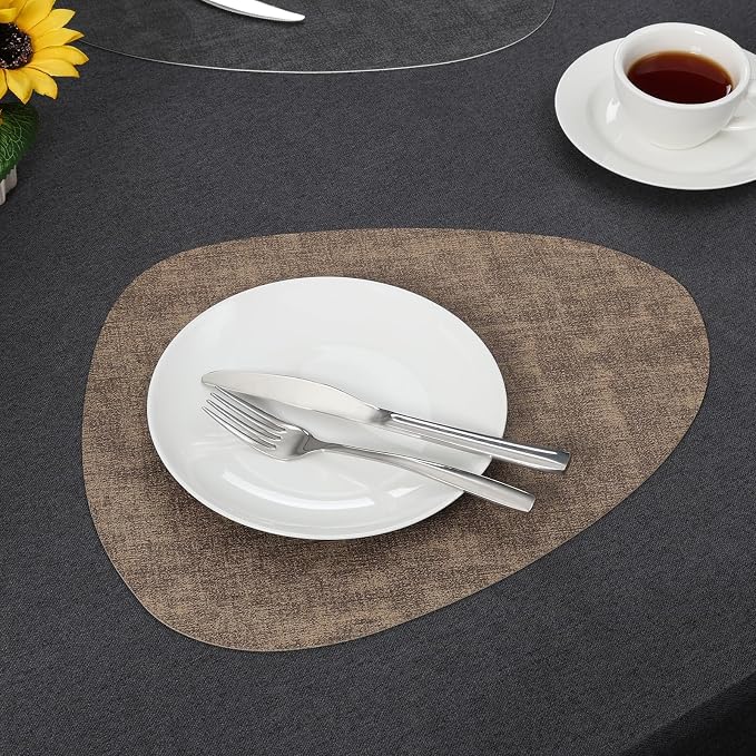 Faux Leather Placemats Set of 6, Dual Sided - Image 8