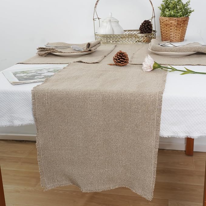 100% Pure Linen Table Runner 72 Inches Long-Super Thick Noble Cloth Dining - Image 3