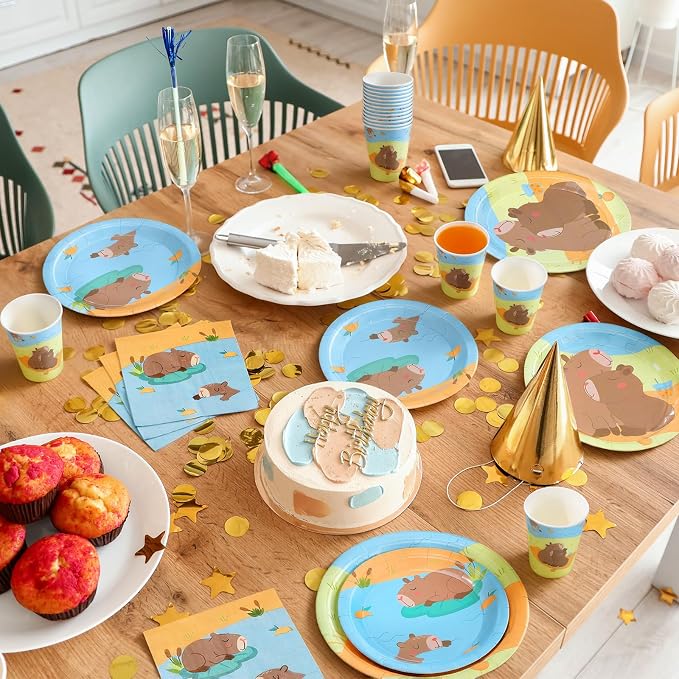Pickmesh 250 Pcs Capybara Party Supplies Decorations Serve 50 Capybara - Image 4