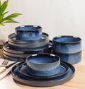 Ceramic Dinnerware Set for 4, 12-Piece Plates and Bowls Set | Lightweight by TheTerra
