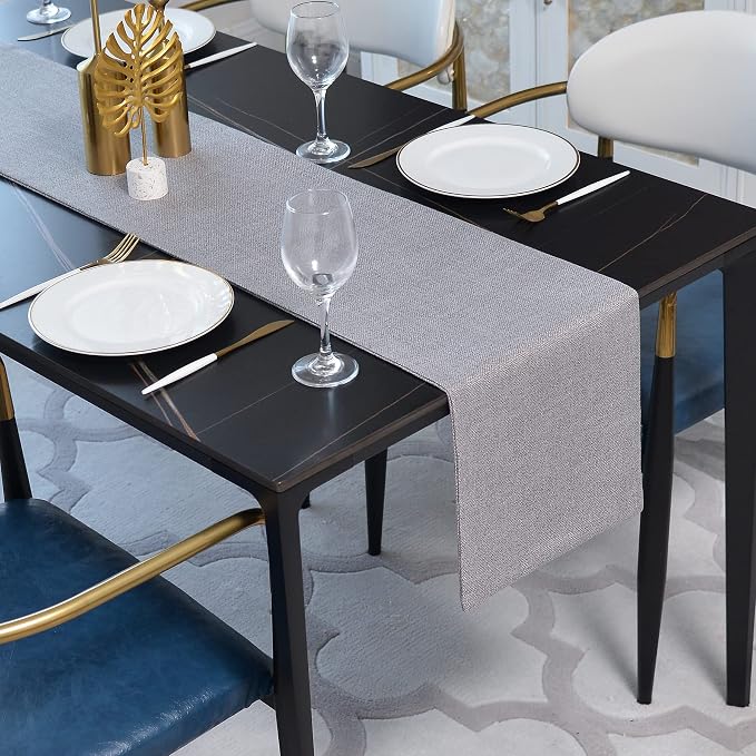 Dinning Table Runner Cloth 12 x 60 Inches Farmhouse Kitchen Coffee Burlap Table by NATUS+WEAVER