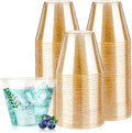 Goodluck 9 oz 100 PCS Gold Glitter Plastic Cups, Disposable Glitter Cups | by GoodLuck