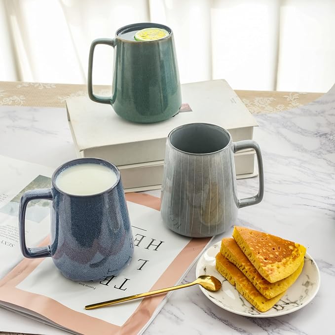 Large Ceramics Coffee Mugs, - Image 6