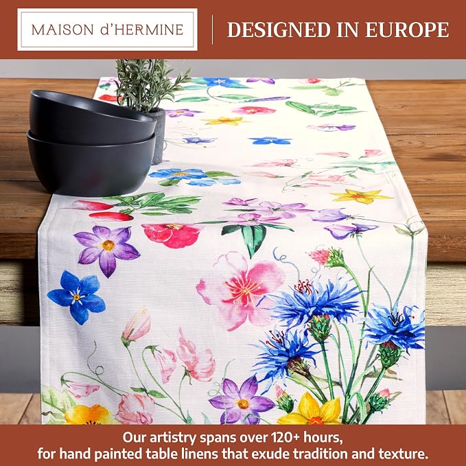 Maison d' Hermine Table Runner 100% Cotton 14.50" x 108" | Table Runners 108 - Image 2