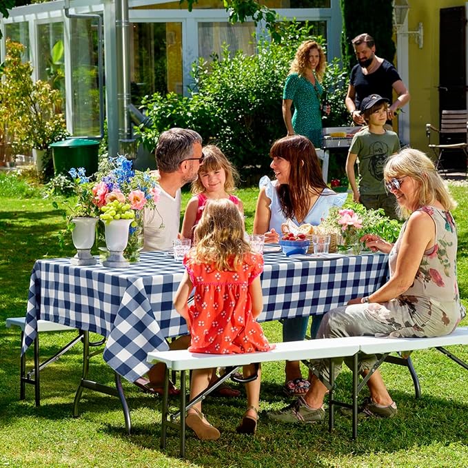 Checkered Square Tablecloth - Image 6