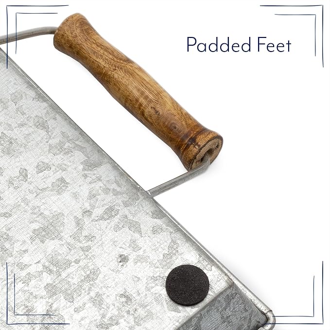 AuldHome Design Galvanized Farmhouse Trays; Farmhouse Decor Rectangular Trays - Image 8