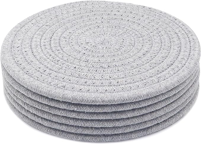 8 Inch Trivets for Hot Dishes, Hot Pots and Pans, Large Coaster for Kitchen by KITLAB