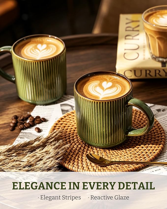 famiware Coffee Mug Set for 6, Star 12 oz Catering Mugs Cup Set - Image 2