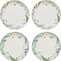 Oneida First Blooms 4-Piece Accent Plates, Appetizer Plate Set by Oneida
