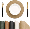 MOSAYT 13 Inch Round Vinyl Placemats Set of 6 by MOSAYT