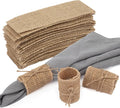 50pcs Disposable Napkin Rings Burlap Napkin Rings by COMFORING