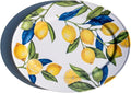 Lemon Orchard 16.9" x 13" Oval Melamine Serving Platter, Durable Indoor/Outdoor by Unknown