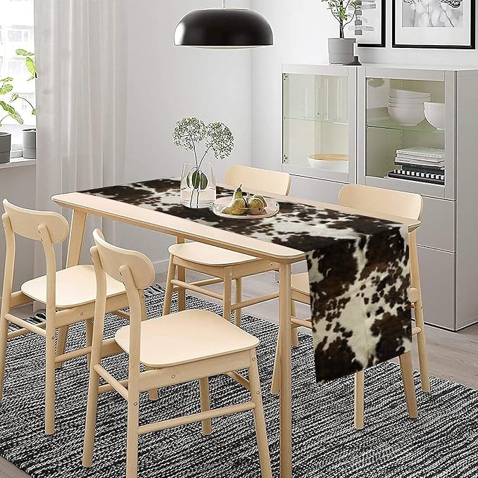 Cow Print Table Runner, 13x90 Inch - Image 3